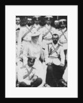 Tsar Nicholas II and Tsarina Alexandra Fyodorovna of Russia with a group of army officers, c1904 by Unknown