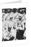 Tsar Nicholas II and Tsarina Alexandra Fyodorovna of Russia with a group of army officers, c1904 by Unknown