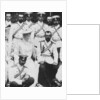 Tsar Nicholas II and Tsarina Alexandra Fyodorovna of Russia with a group of army officers, c1904 by Unknown