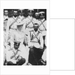 Tsar Nicholas II and Tsarina Alexandra Fyodorovna of Russia with a group of army officers, c1904 by Unknown