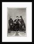 Violinist Johann Pickel with composers Eduard Nápravník and Anatoly Lyadov, 19th century by Unknown