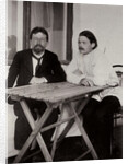 Anton Chekhov and Maxim Gorky, Russian authors, 1900. by Leonid Sredin