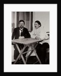 Anton Chekhov and Maxim Gorky, Russian authors, 1900. by Leonid Sredin