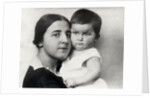 Nadezhda Alliluyeva, second wife of Josef Stalin, and their daughter Svetlana Alliluyeva, 1927 by Unknown