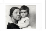 Nadezhda Alliluyeva, second wife of Josef Stalin, and their daughter Svetlana Alliluyeva, 1927 by Unknown