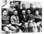 Russian rocket engineer Sergey Korolyov with cosmonauts, Crimea, USSR, c1960 by Unknown
