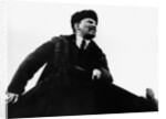 Vladimir Ilich Lenin, Russian Bolshevik revolutionary leader, speaking from a rostrum, 1917 by Unknown