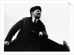 Vladimir Ilich Lenin, Russian Bolshevik revolutionary leader, speaking from a rostrum, 1917 by Unknown