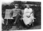 Russian Bolshevik leader Vladimir Lenin and Nadezhda Krupskaya, Gorki, USSR, 1922 by Unknown