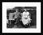 Russian Bolshevik leader Vladimir Lenin and Nadezhda Krupskaya, Gorki, USSR, 1922 by Unknown