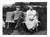 Russian Bolshevik leader Vladimir Lenin and Nadezhda Krupskaya, Gorki, USSR, 1922 by Unknown