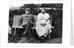 Russian Bolshevik leader Vladimir Lenin and Nadezhda Krupskaya, Gorki, USSR, 1922 by Unknown