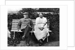 Russian Bolshevik leader Vladimir Lenin and Nadezhda Krupskaya, Gorki, USSR, 1922 by Unknown