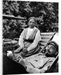 Russian Bolshevik leader Vladimir Lenin and Nadezhda Krupskaya, Gorki, USSR, 1922 by Unknown