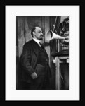 Russian Bolshevik leader Vladimir Lenin at a radio recording in the Kremlin, Moscow, Russia, 1919 by Unknown