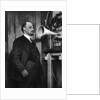Russian Bolshevik leader Vladimir Lenin at a radio recording in the Kremlin, Moscow, Russia, 1919 by Unknown