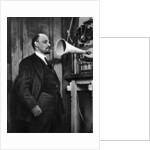 Russian Bolshevik leader Vladimir Lenin at a radio recording in the Kremlin, Moscow, Russia, 1919 by Unknown