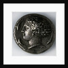 Silver tetradrachma from Syracuse (obverse: a goddess with dolphins), 5th-4th century BC by Unknown