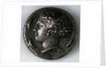Silver tetradrachma from Syracuse (obverse: a goddess with dolphins), 5th-4th century BC by Unknown