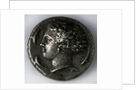 Silver tetradrachma from Syracuse (obverse: a goddess with dolphins), 5th-4th century BC by Unknown