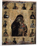 Virgin of Tenderness with the Saints (The Virgin Eleusa), Byzantine icon, 14th century by Unknown