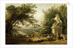 Terrace Ruin in a Park, c1780. by Hubert Robert