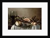 Breakfast with Ham, 1647. by Pieter Claesz