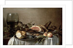 Breakfast with Ham, 1647. by Pieter Claesz