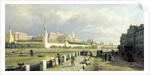 View of the Kremlin from the Sophia Embankment in Moscow, 1879. by Pyotr Petrovich Vereshchagin