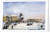 Monument of Peter the Great in the Senate Square of St Petersburg, Russia, winter, 1822 by Anonymous