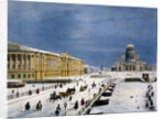 St Isaacs Cathedral and Senate Square, St Petersburg, Russia, 1840s by Louis-Pierre-Alphonse Bichebois
