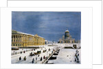 St Isaacs Cathedral and Senate Square, St Petersburg, Russia, 1840s by Louis-Pierre-Alphonse Bichebois