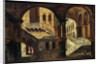 Courtyard with a Staircase, 1730s by Michele Marieschi