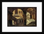 Courtyard with a Staircase, 1730s by Michele Marieschi