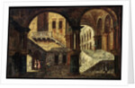 Courtyard with a Staircase, 1730s by Michele Marieschi