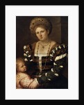 Portrait of a Lady with a Boy, 1530s by Paris Bordone