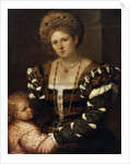 Portrait of a Lady with a Boy, 1530s by Paris Bordone