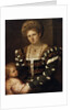 Portrait of a Lady with a Boy, 1530s by Paris Bordone