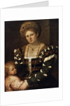 Portrait of a Lady with a Boy, 1530s by Paris Bordone