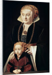 Portrait of a Lady with Daughter, c1530s-c1540s. by Bartholomaeus Bruyn the Elder