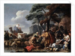 Jacob burying the strange gods under the oak by Shechem, 17th century by Sébastien Bourdon