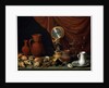 Still Life with a Clock, 1652. by Antonio Pereda y Salgado