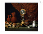 Still Life with a Clock, 1652. by Antonio Pereda y Salgado