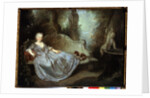 A Lady in a Garden, 18th century by Nicolas Lancret