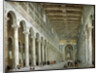 Interior of the Basilica of St Paul Outside the Walls in Rome, c1750 by Giovanni Paolo Panini