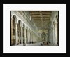 Interior of the Basilica of St Paul Outside the Walls in Rome, c1750 by Giovanni Paolo Panini