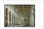 Interior of the Basilica of St Paul Outside the Walls in Rome, c1750 by Giovanni Paolo Panini