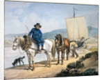 A Horse And Cart at the River, 1817. by Johann Adam Klein
