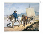 A Horse And Cart at the River, 1817. by Johann Adam Klein