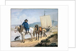 A Horse And Cart at the River, 1817. by Johann Adam Klein